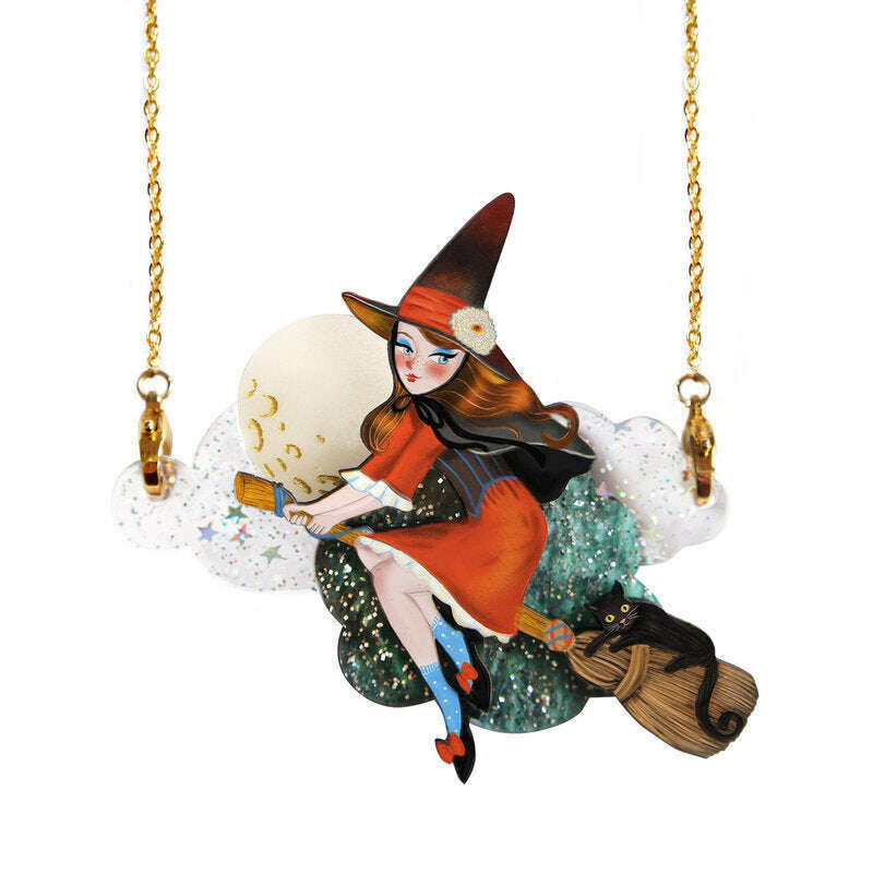 Witch Convertible Necklace-Brooch by Laliblue