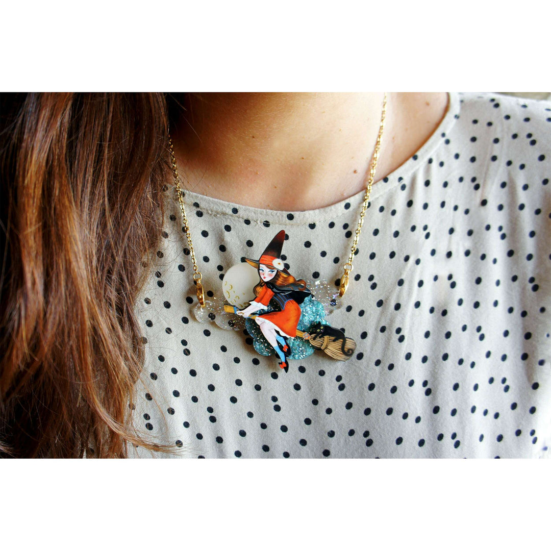 Witch Convertible Necklace-Brooch by Laliblue