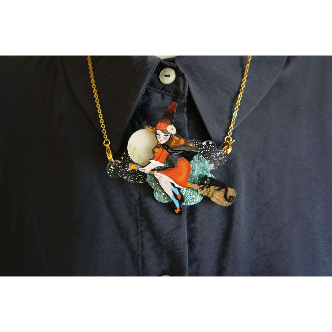 Witch Convertible Necklace-Brooch by Laliblue