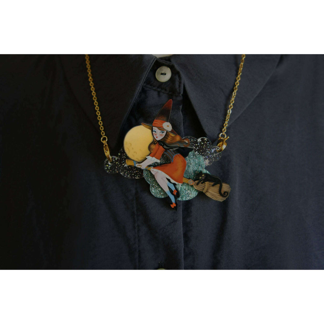Witch Convertible Necklace-Brooch by Laliblue