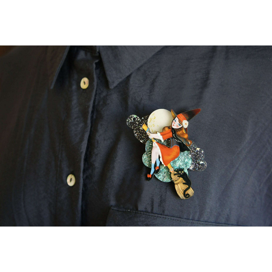 Witch Convertible Necklace-Brooch by Laliblue