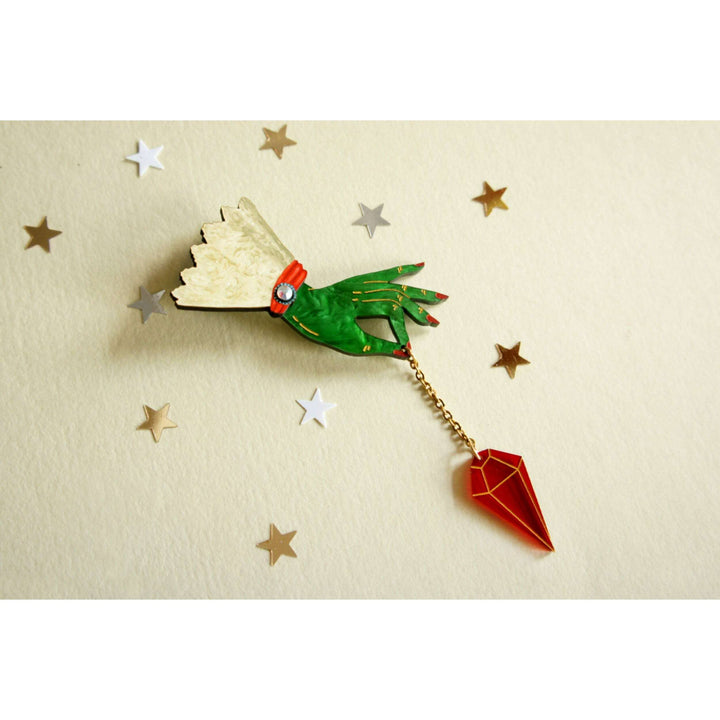 Witch Pendulum Halloween Brooch by Laliblue