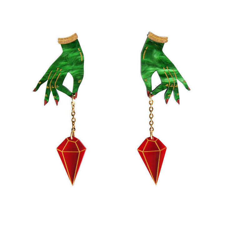 Witch Pendulum Halloween Earrings by Laliblue