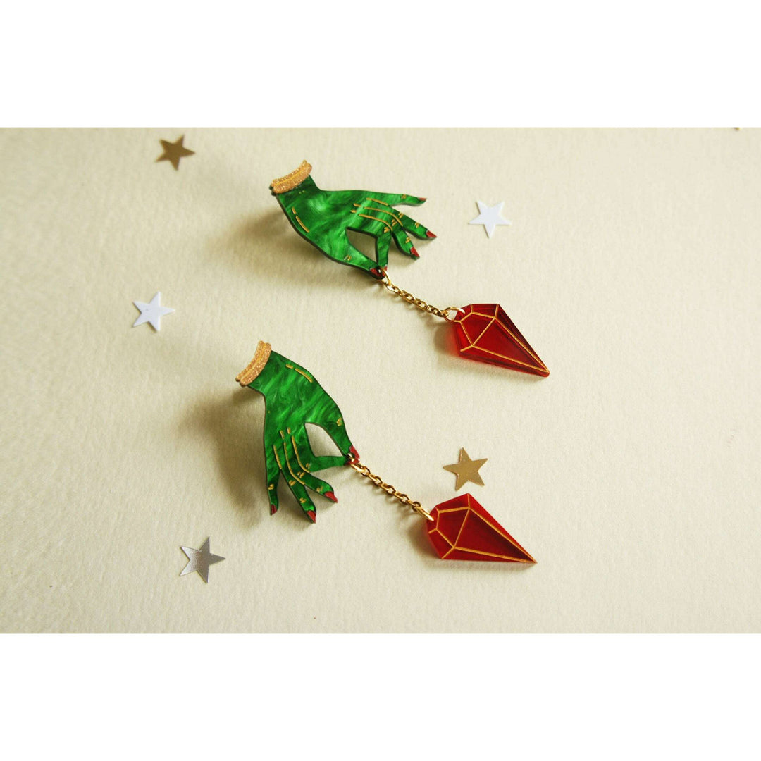 Witch Pendulum Halloween Earrings by Laliblue