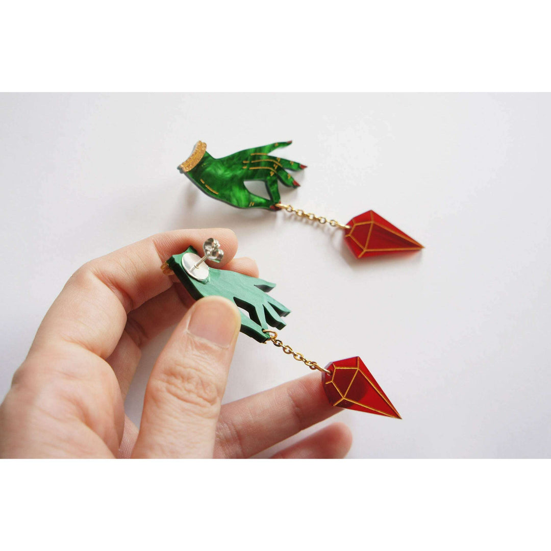 Witch Pendulum Halloween Earrings by Laliblue