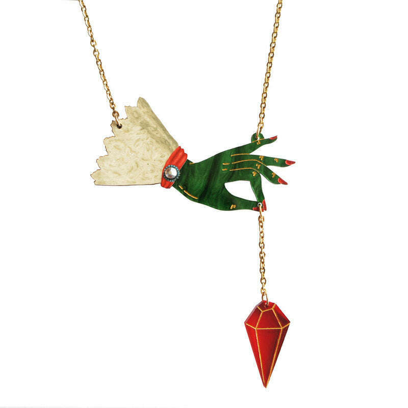 Witch Pendulum Halloween Necklace by Laliblue