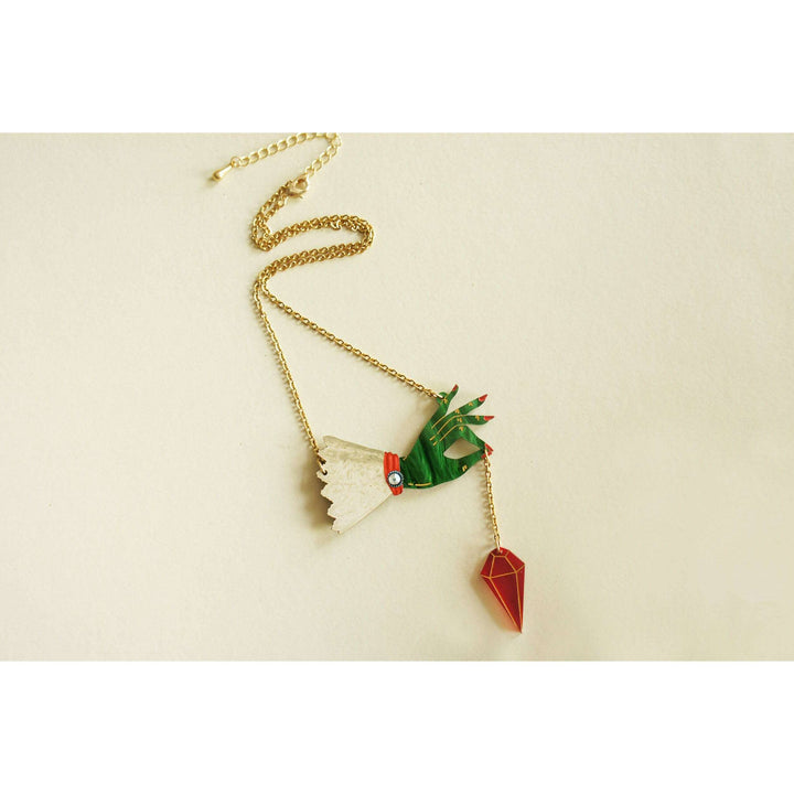 Witch Pendulum Halloween Necklace by Laliblue