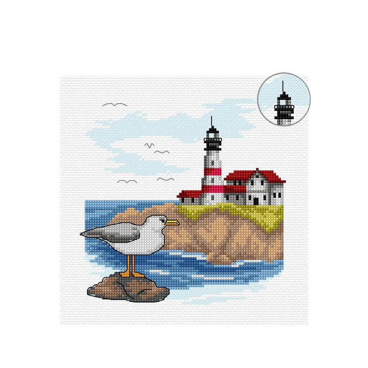 Landscape with Lighthouse 8901 Counted Cross-Stitch Kit