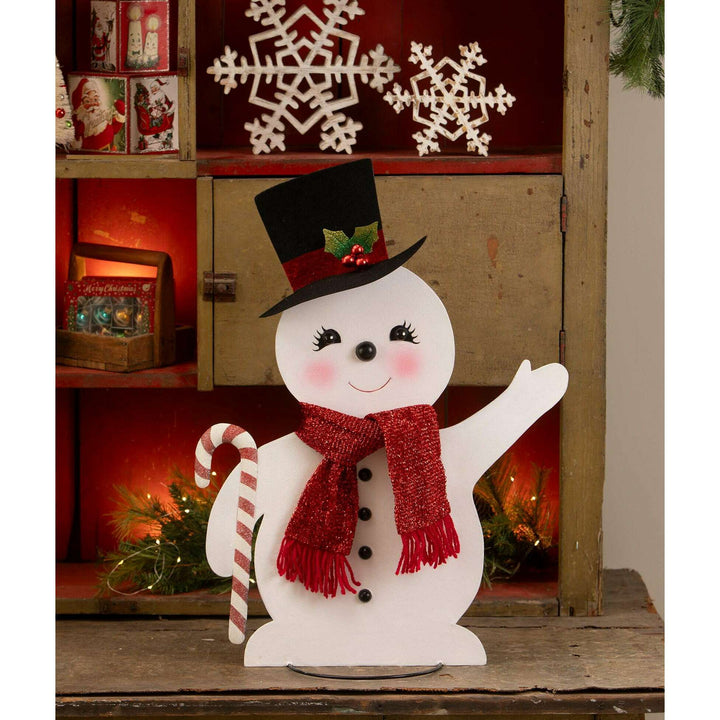 Large Jolly Tin Snowman by Bethany Lowe Designs, image 3
