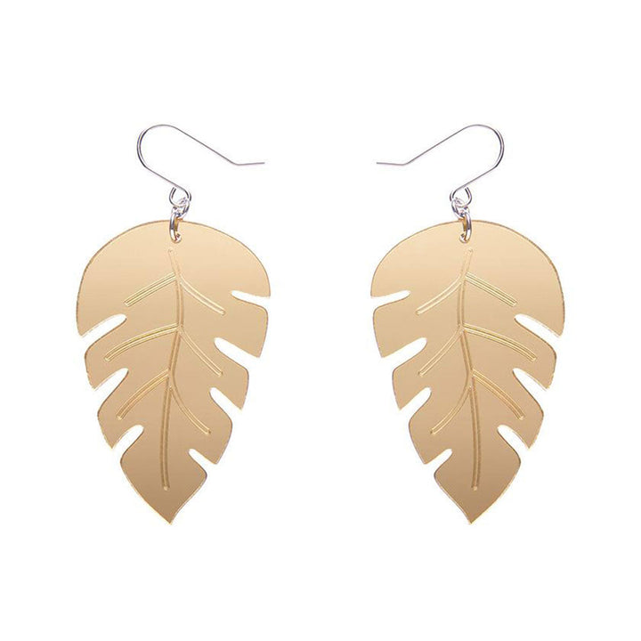 Large Leaf Essential Drop Earrings - Gold (3 Pack) by Erstwilder image