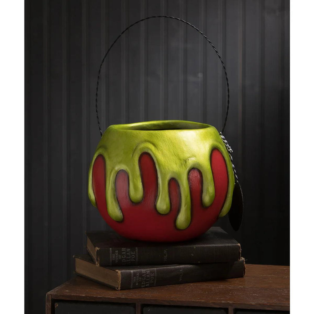 Large Red Apple with Green Poison Bucket by LeeAnn Kress - Quirks!