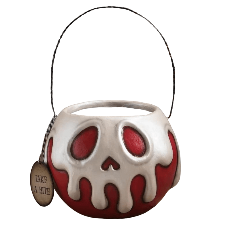 Large Red Apple with White Poison Bucket by LeeAnn Kress - Quirks!