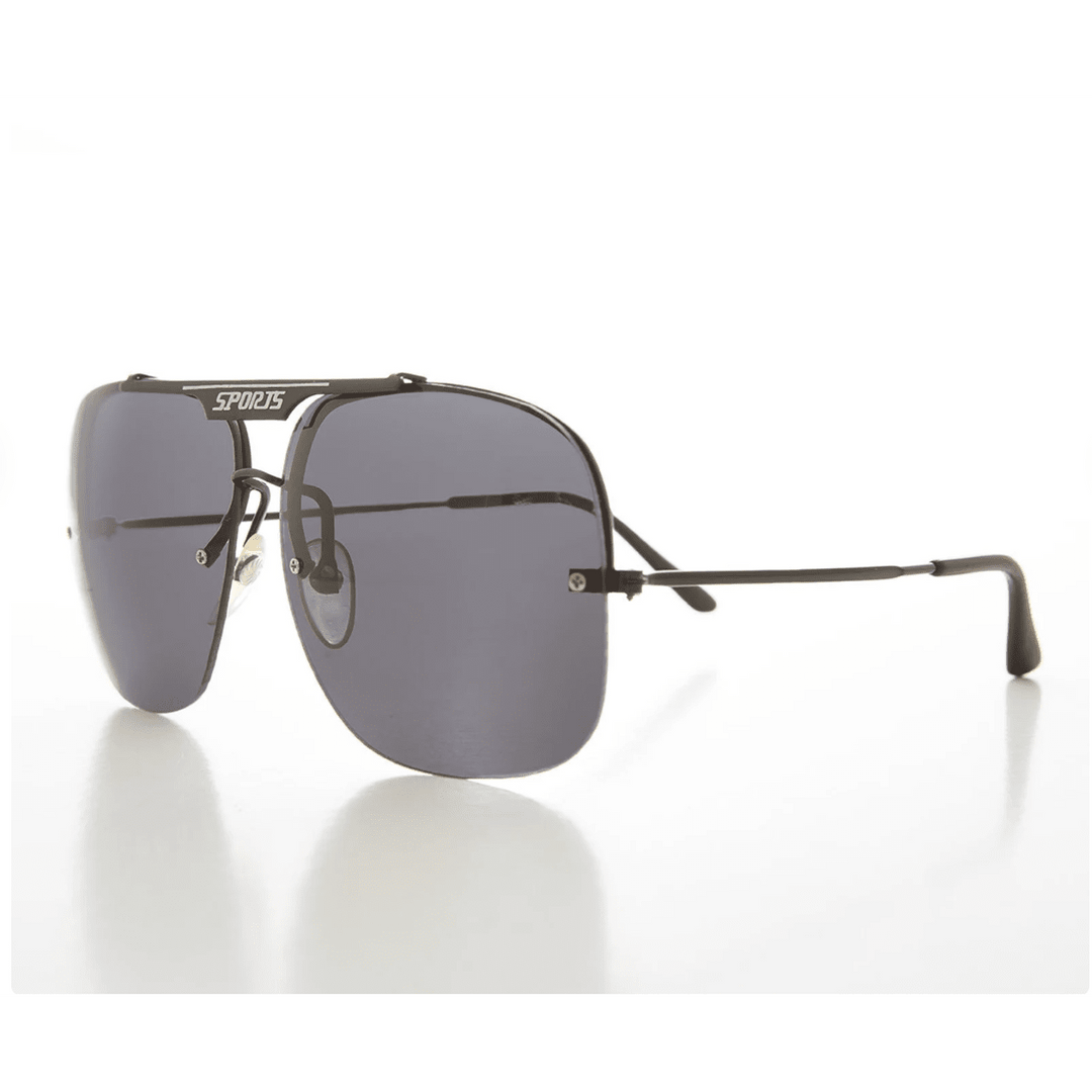 Large Square Pilot Vintage Sunglasses - Techie