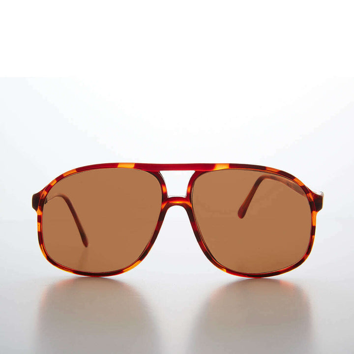 Large Square Polarized 80s Aviator Sunglass - Kyoto