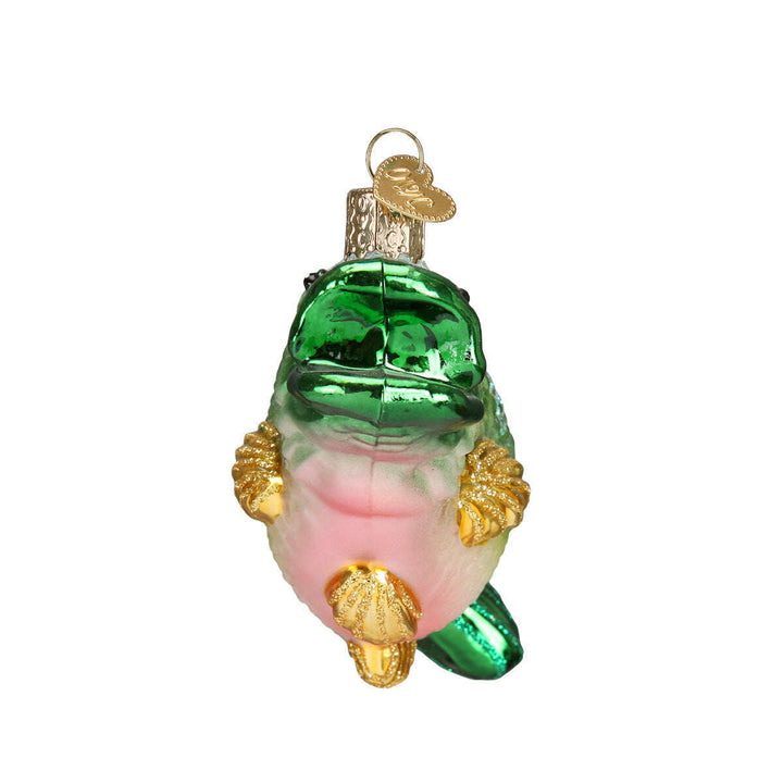 Old World Christmas Largemouth Bass Blown Glass Ornament
