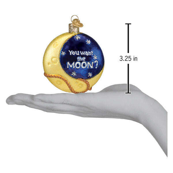 Old World Christmas Lasso the Moon Blown Glass Ornament