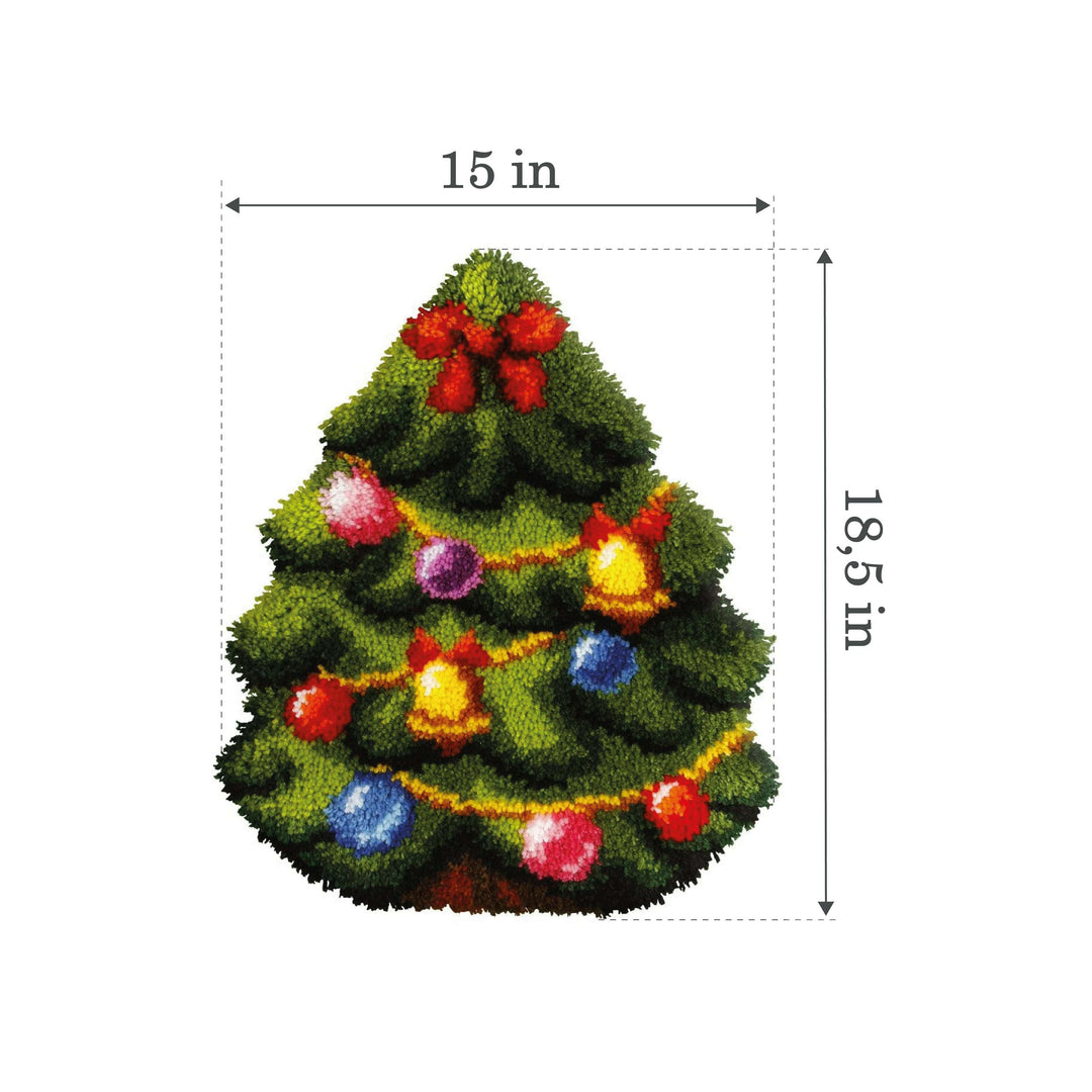 Latch hook cushion kit "Christmas tree" 4096
