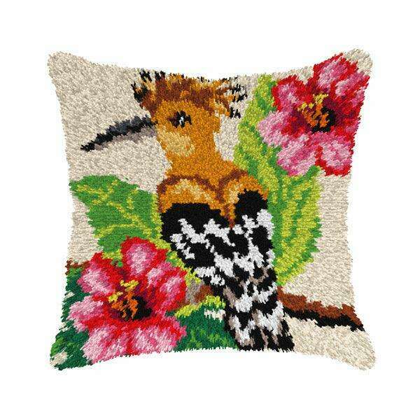 Latch hook cushion kit "Hoepoe"