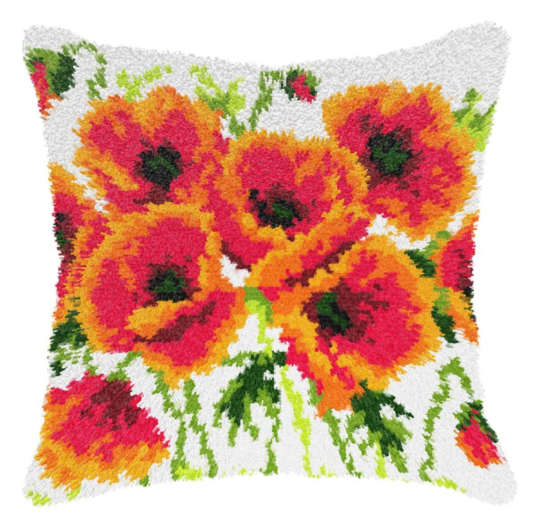 Latch hook cushion kit "Poppies" 4181