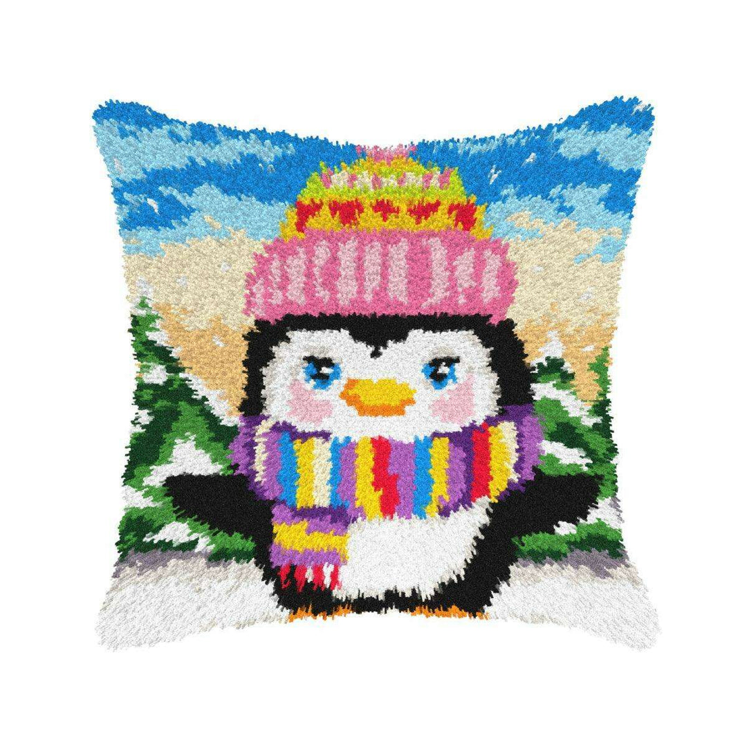 Latch-hook Kit on canvas Penguin 4157