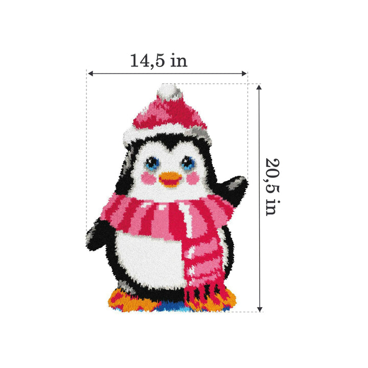 Latch-hook Kit on canvas Pinguin 4172