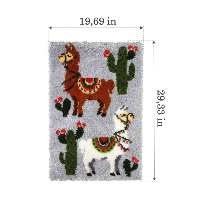 Latch hook rug kit "Alpacas" 4103