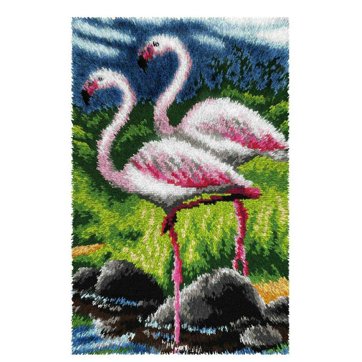 Latch-hook rug kit  Flamingos 4233