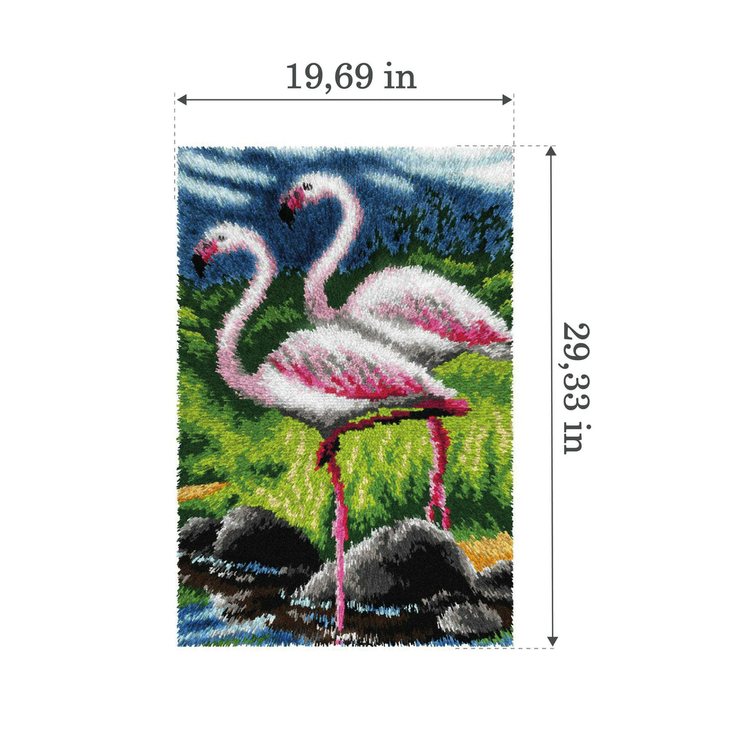 Latch-hook rug kit  Flamingos 4233
