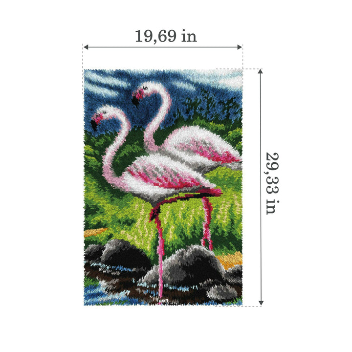 Latch-hook rug kit  Flamingos 4233