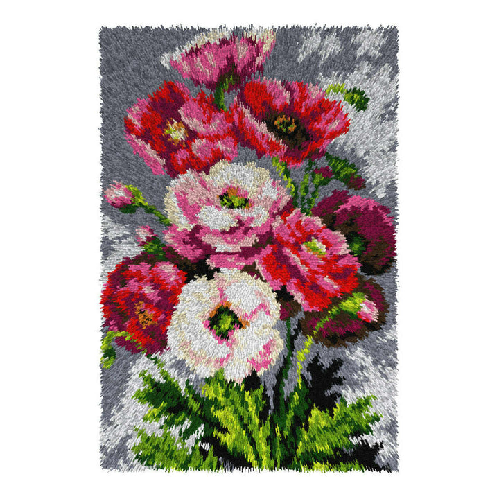 Latch hook rug kit "Poppies" 4247
