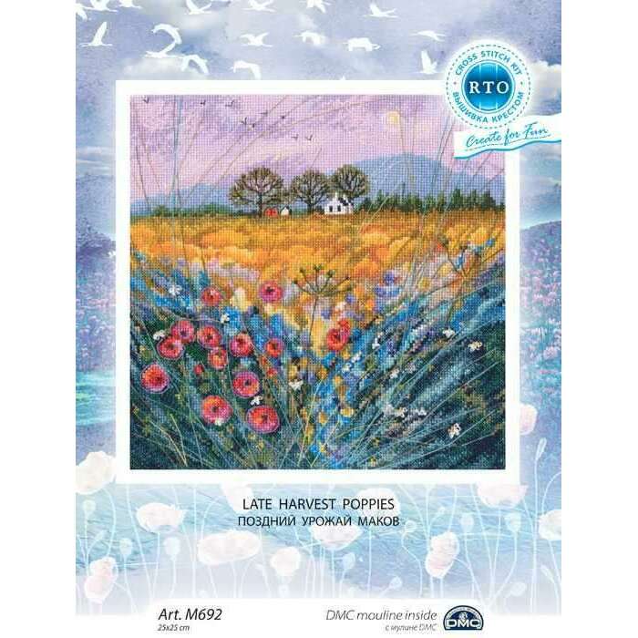 Late harvest poppies M692 Counted Cross Stitch Kit