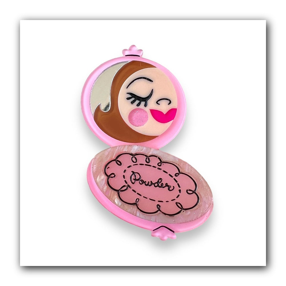Secret Admirer Brooch PINK by Asia Ellington x Lipstick & Chrome — Vintage Love Letter Pin