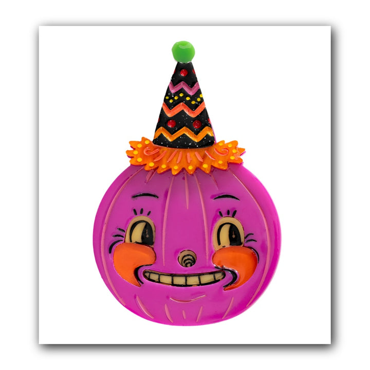 Jackie Plum Brooch by Johanna Parker x Lipstick & Chrome — Folk Art Vintage Character Pin