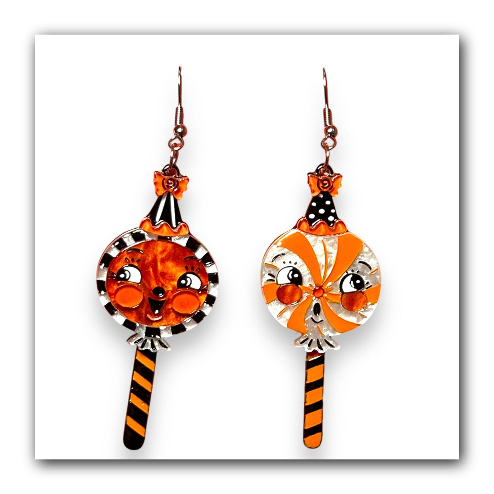 Sweet Treats Earrings by Johanna Parker x Lipstick & Chrome — Halloween Candy Drop Earrings