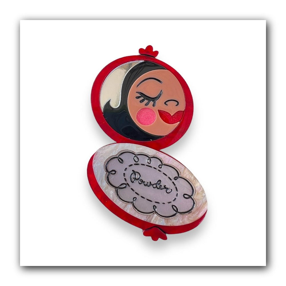 Secret Admirer Brooch RED by Asia Ellington x Lipstick & Chrome — Vintage Love Letter Pin