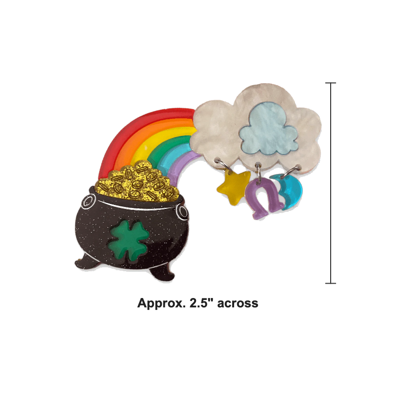 Clover the Rainbow Brooch by Lipstick & Chrome