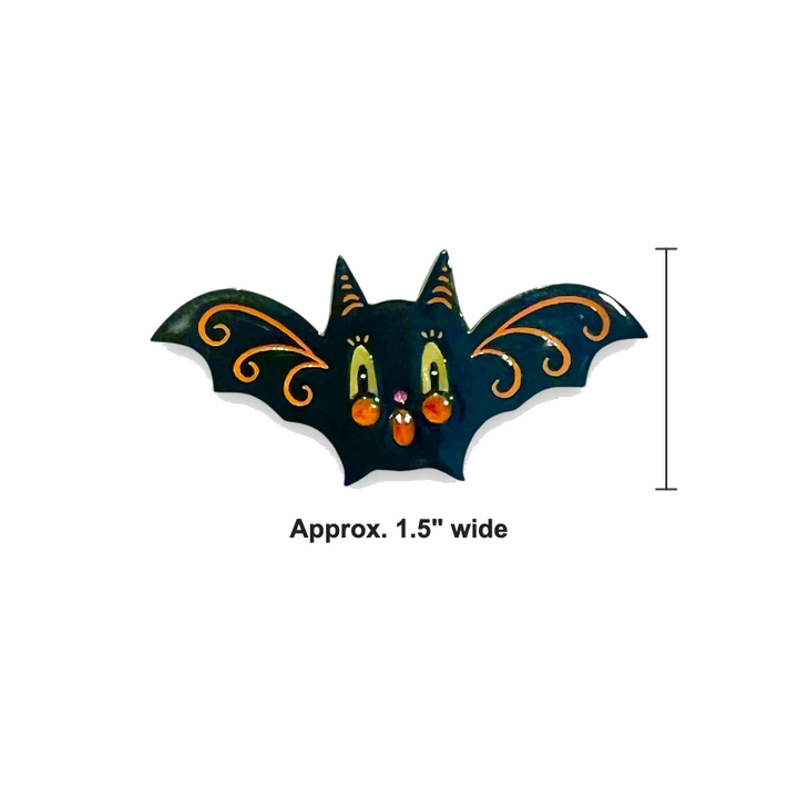 Gothic Glam Bat Scatter Pin by Johanna Parker x Lipstick & Chrome - BLACK