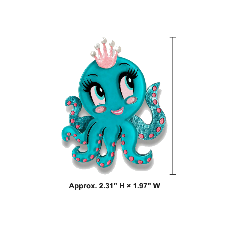 Olivia the Octo Cutie Brooch by Miss Fluff x Lipstick & Chrome