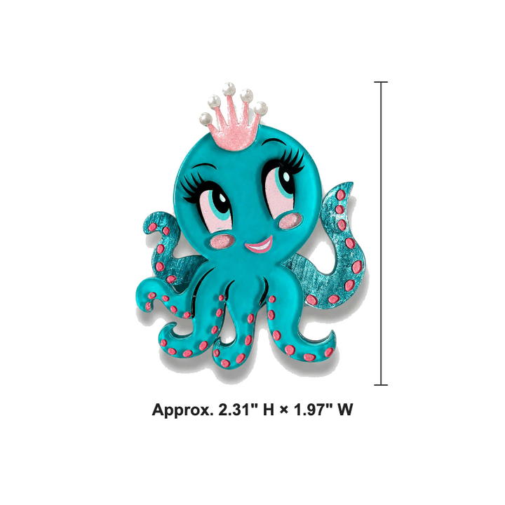 Olivia the Octo Cutie Brooch by Miss Fluff x Lipstick & Chrome