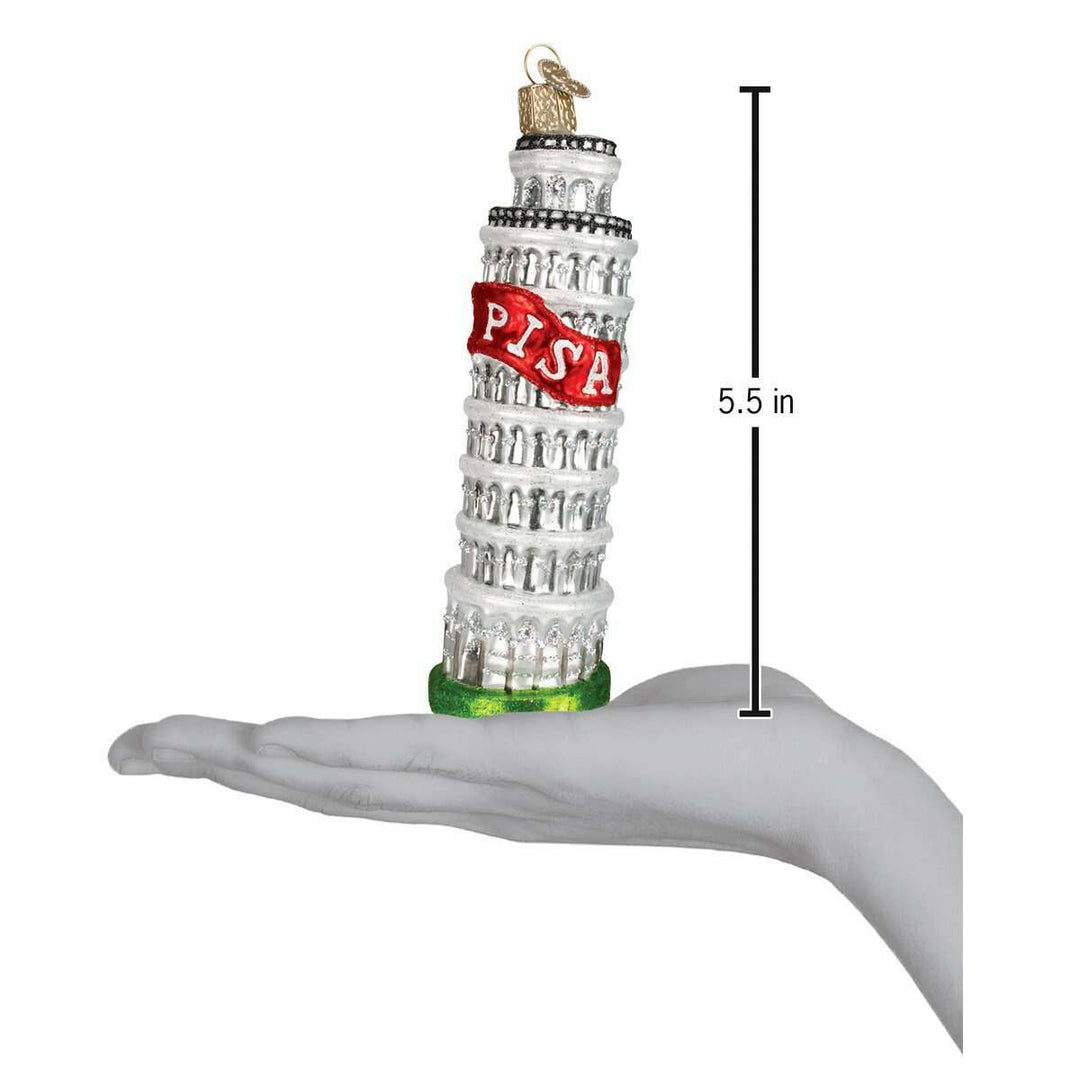 Old World Christmas Leaning Tower of Pisa Blown Glass Ornament