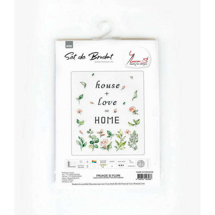 Leaves and Flowers B1162L Counted Cross-Stitch Kit