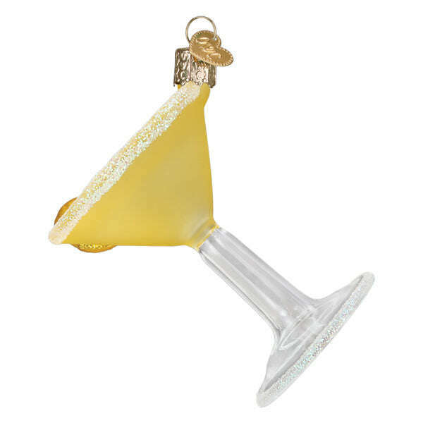 Old World Christmas Lemon Drop Martini Blown Glass Ornament
