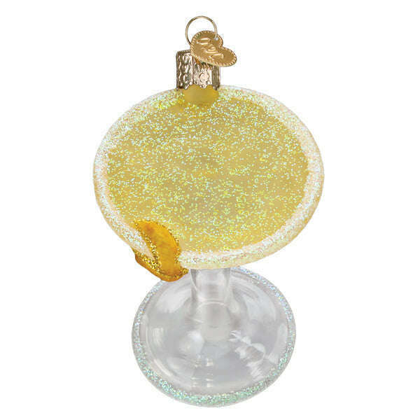 Old World Christmas Lemon Drop Martini Blown Glass Ornament
