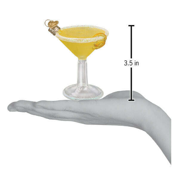 Old World Christmas Lemon Drop Martini Blown Glass Ornament