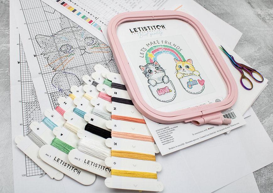 Let's make friends! L8043 Counted Cross Stitch Kit