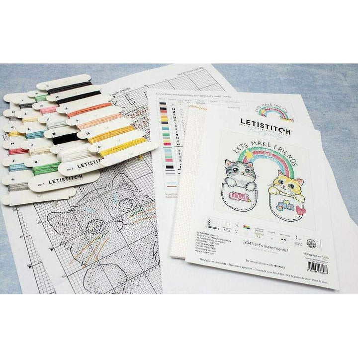 Let's make friends! L8043 Counted Cross Stitch Kit