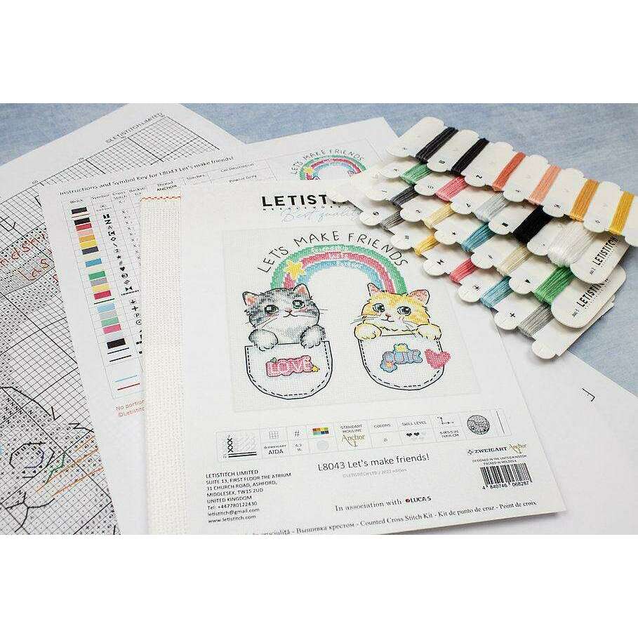 Let's make friends! L8043 Counted Cross Stitch Kit