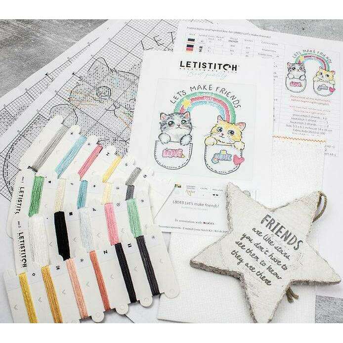 Let's make friends! L8043 Counted Cross Stitch Kit