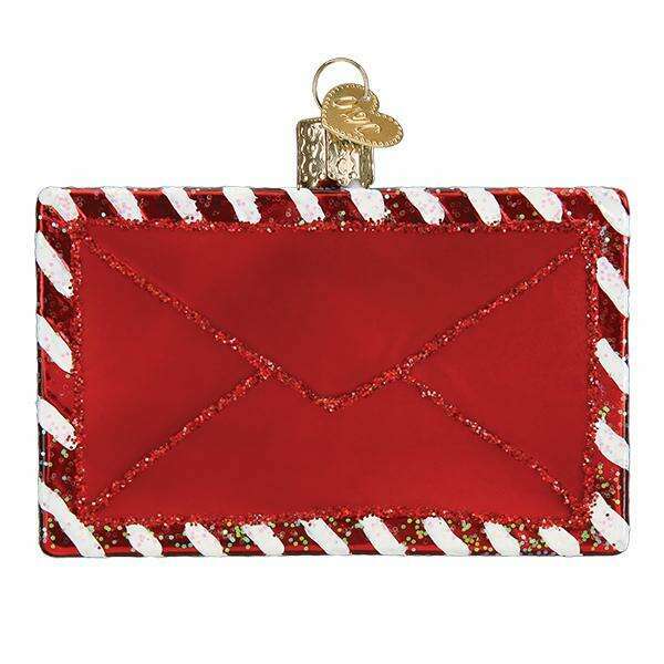 Old World Christmas Letter to Santa Blown Glass Ornament