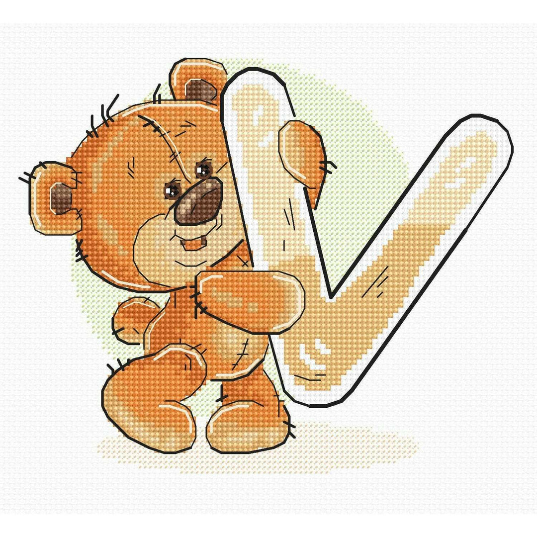 Letter V B1223l Alphabet Counted Cross-Stitch Kit